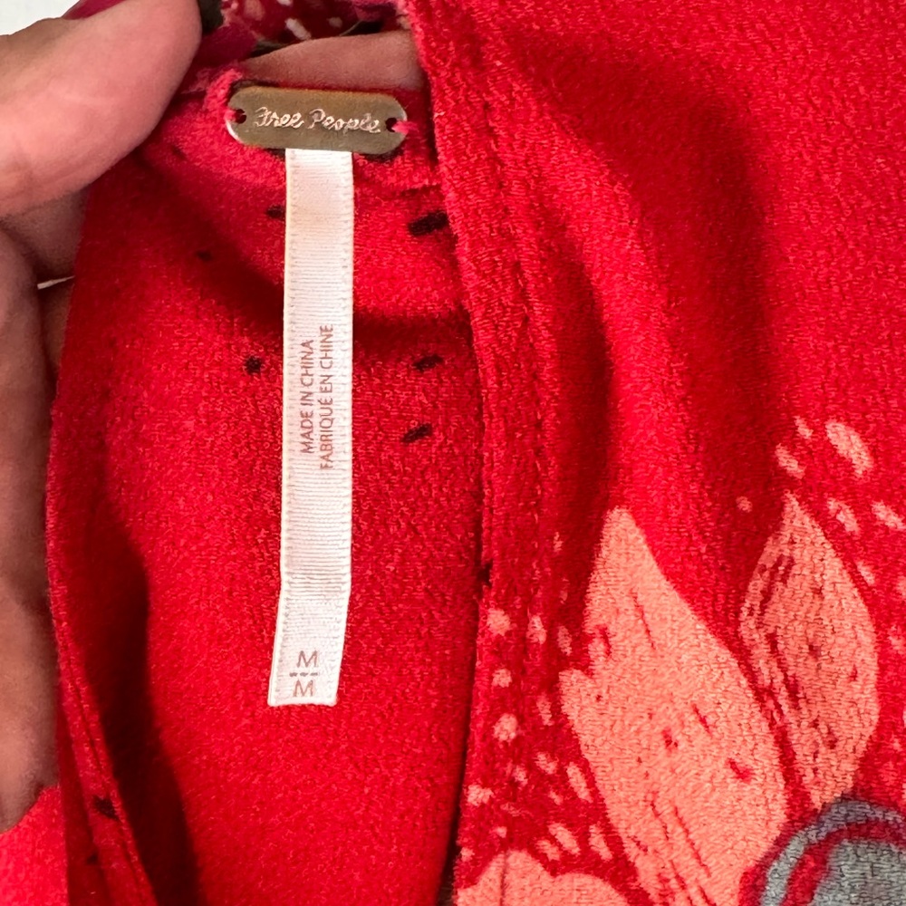 Free People Lovely Day Printed Tie Tunic - Picture 9 of 10